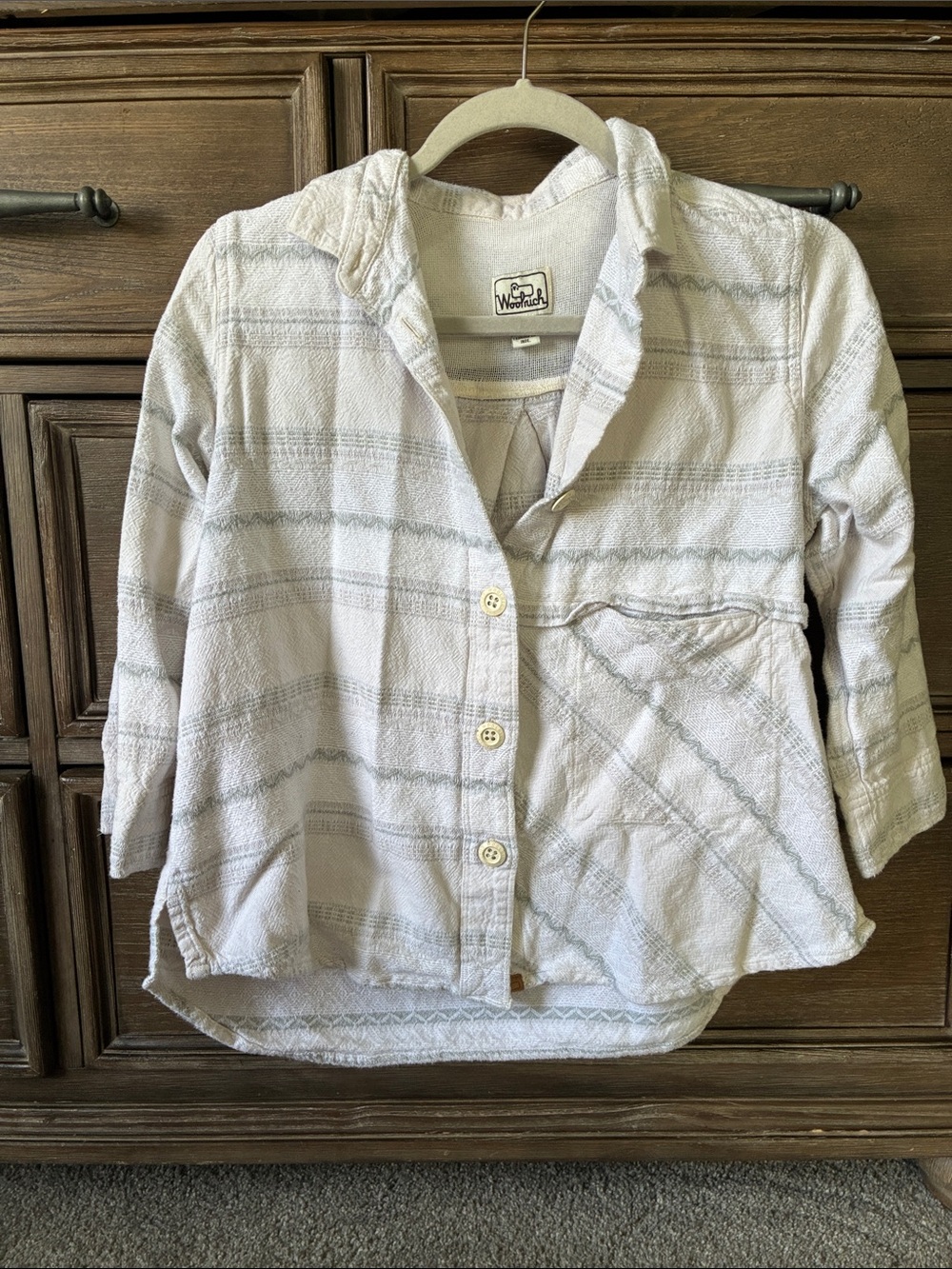 Woolrich Light Gray Button-Up Shirt